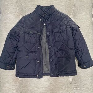 Great Condition Boys Zara Navy Quilted Jacket Sz 5